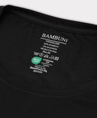 Bambus t-shirt o-hals i sort carelabel