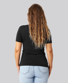 Bambus t-shirt o-hals i sort til damer