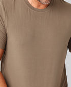 Bambus t-shirt o-hals sand mand