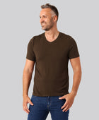 Bambus t-shirt v-hals brun mænd