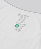 Bambus top m. smal strop i hvid til damer carelabel