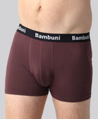 Bambus underbukser bordeaux mænd