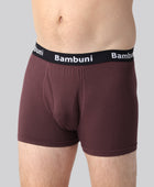 Bambus underbukser bordeaux mænd m. gylp