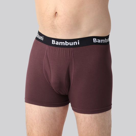 Bambus underbukser bordeaux mænd m. gylp