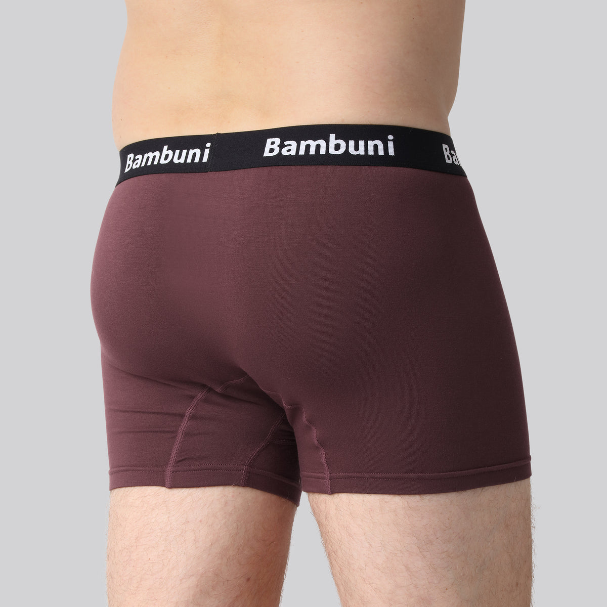 Bambus underbukser bordeaux mænd m. gylp bag