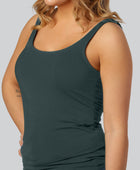 Grönt bambutopp med breda axelband