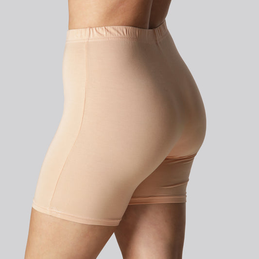 Beige korta bambushorts för kvinnor från Bambuni