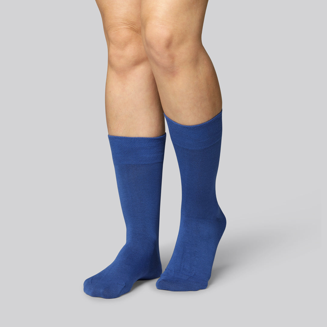 Bambusockor i kungligt blått för kvinnor