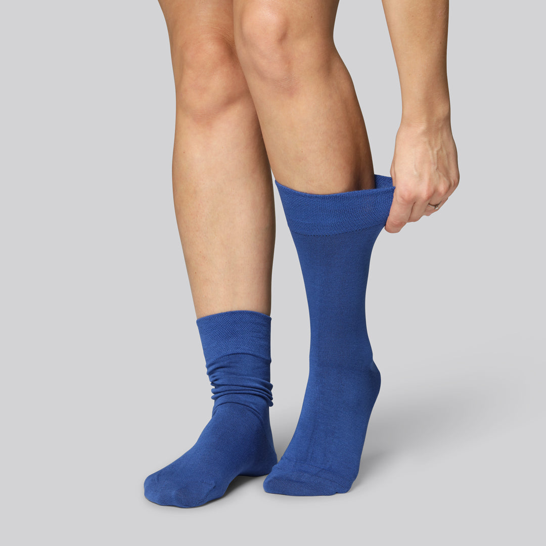 Bambusockor i kungligt blått för kvinnor