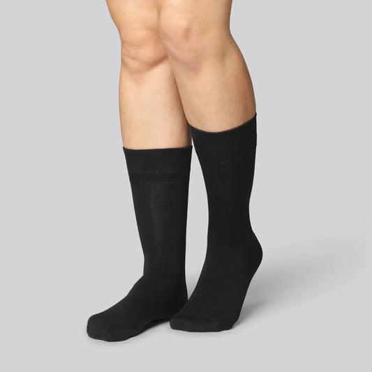 Svarta bambusockor för kvinnor, 20-pack
