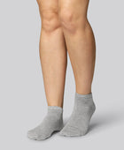 Ankelstrumpor i bambu i grått för kvinnor