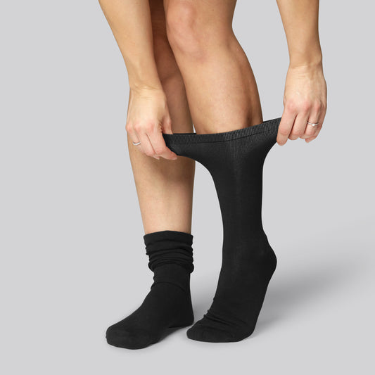 Svarta bambusockor utan resår för kvinnor