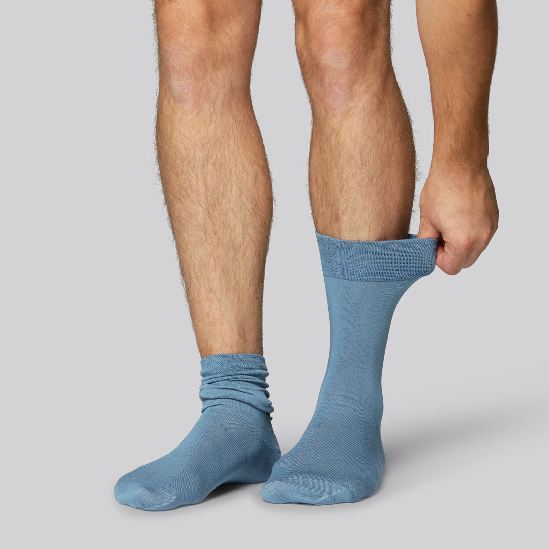 Herr bambusockor i petrolfärgad färg