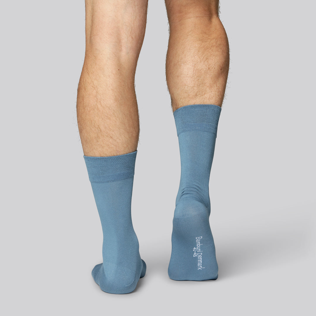 Herr bambusockor i petrolfärgad färg