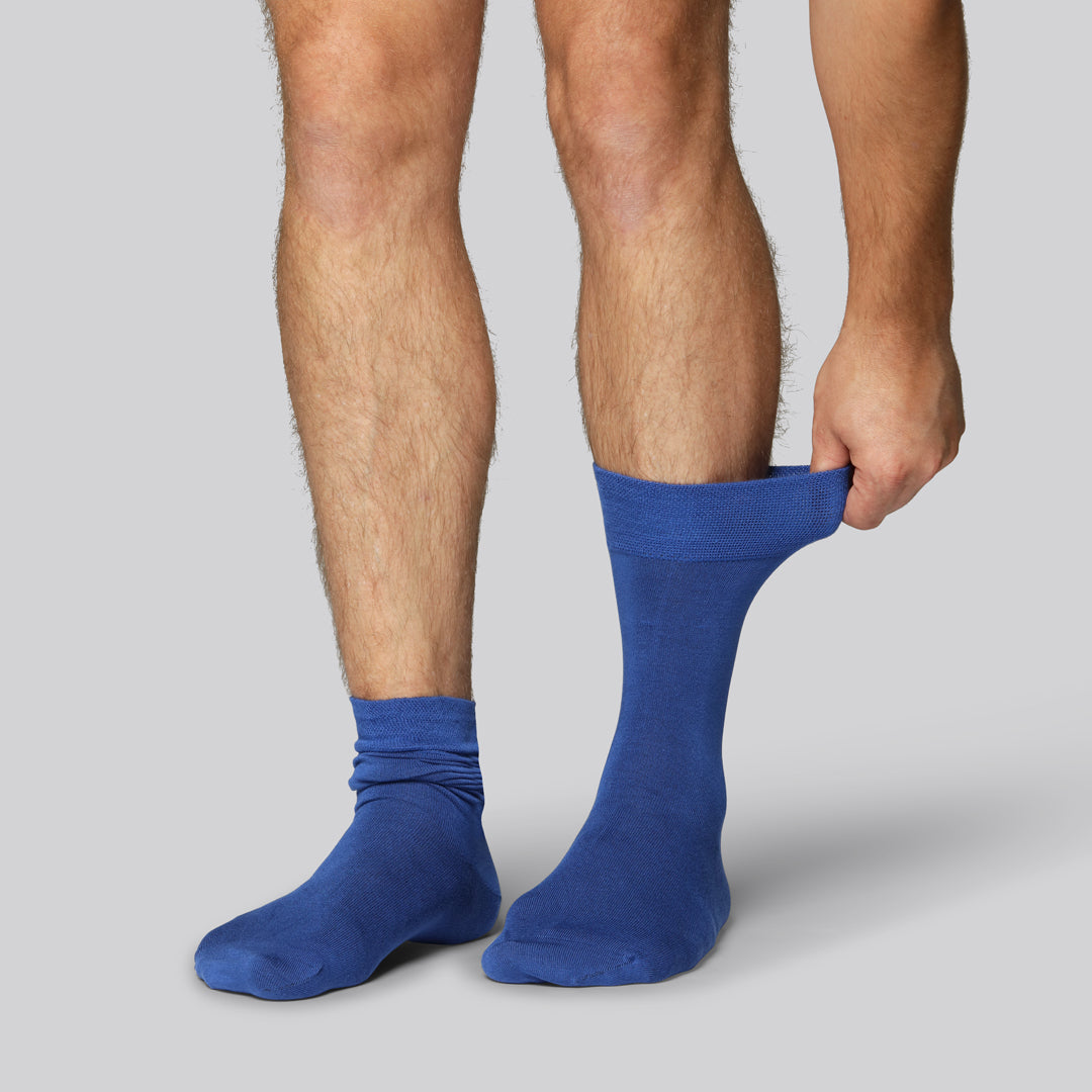 Bambusockor i kungligt blått för män