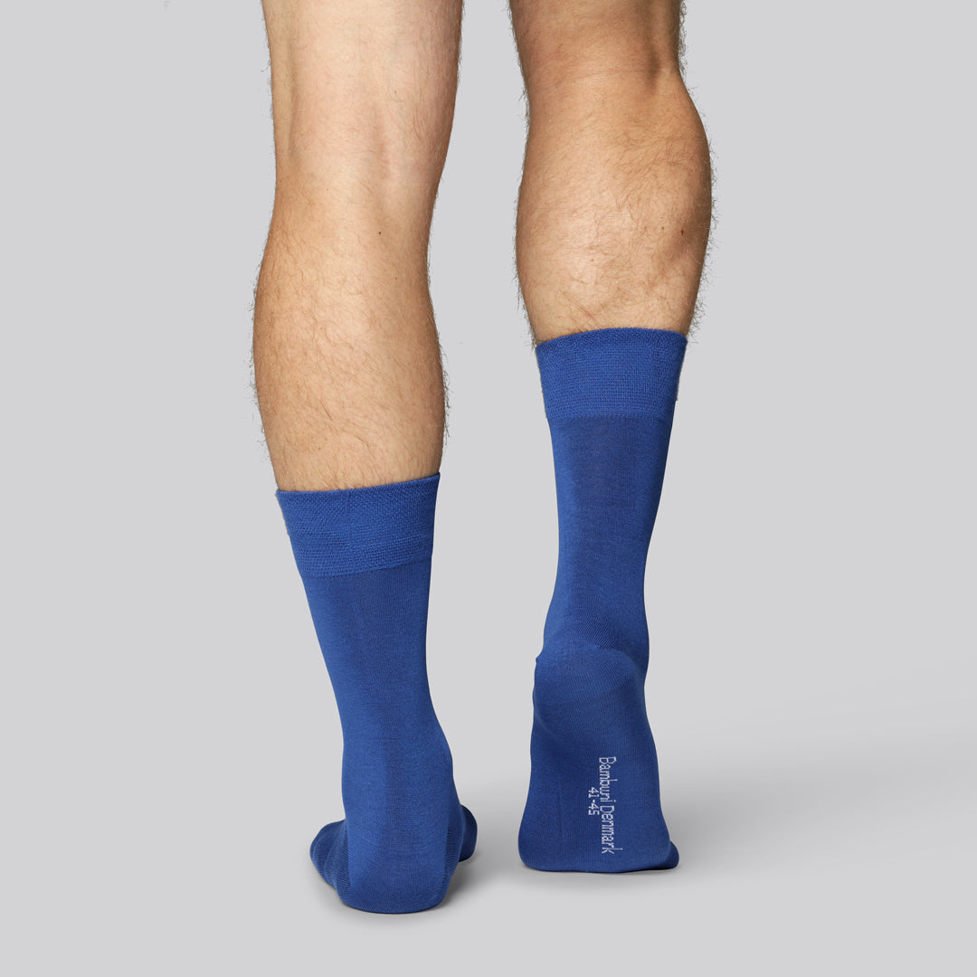 Bambusockor i kungligt blått för män