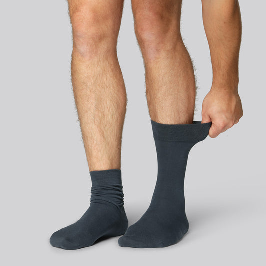 Bambusockor i mörkgrått för män