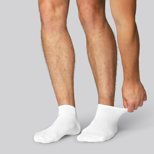 Vita bambusockor för män