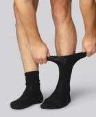 Svarta bambusockor utan resår för män, 15-pack