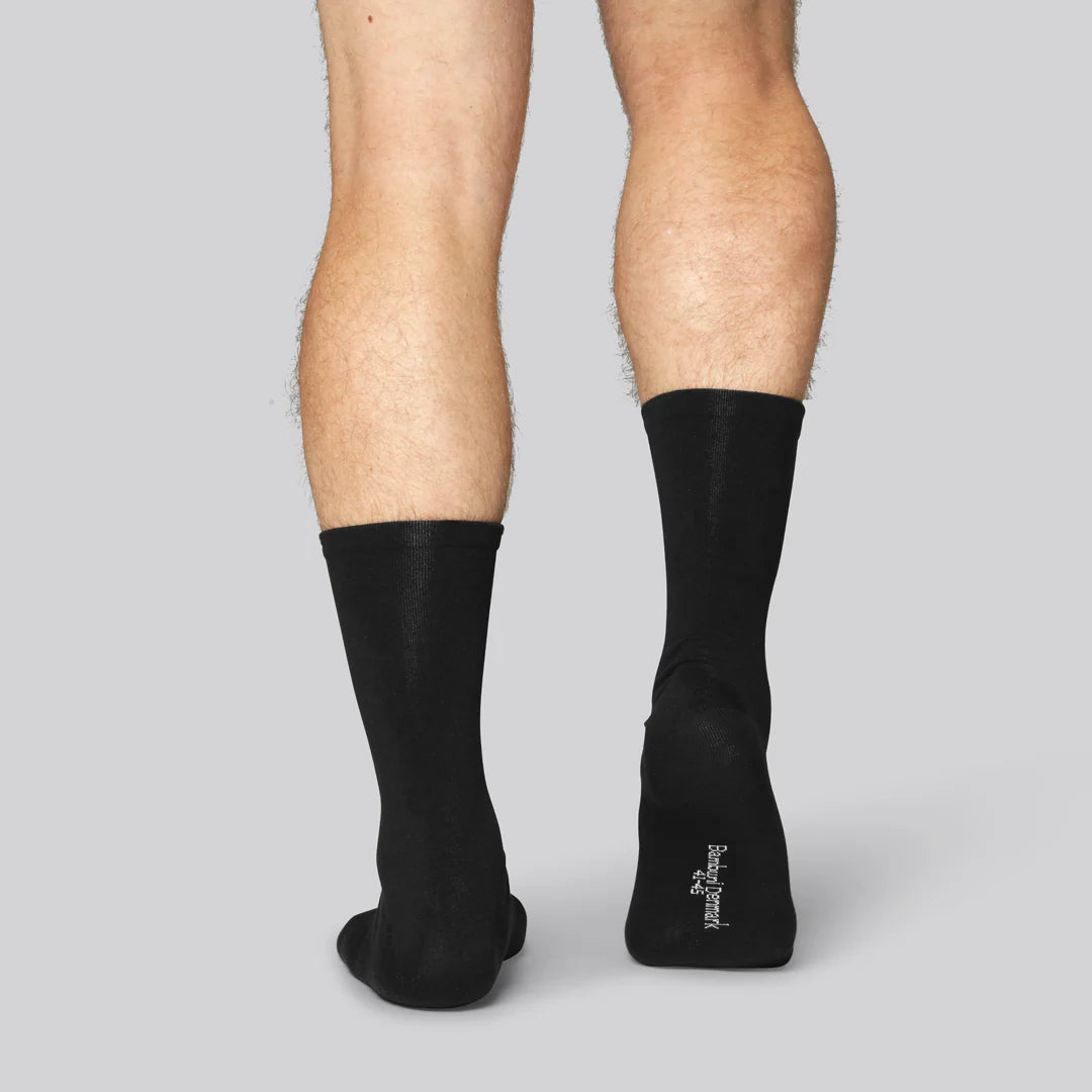 Svarta bambusockor utan resår för män, 15-pack