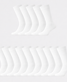 Vita bambusockor för kvinnor, 15-pack