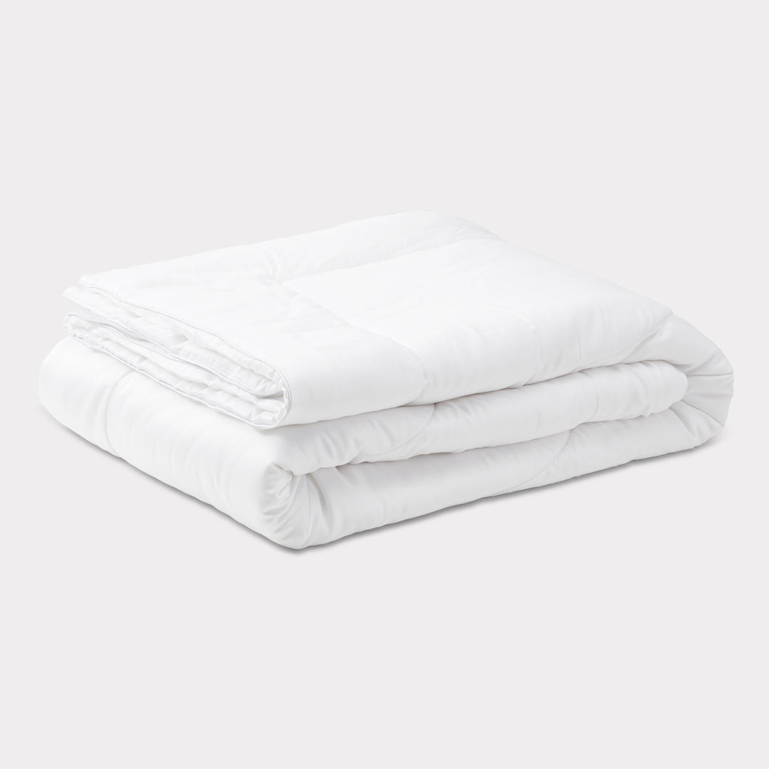 Bambuni dubbeltäcke i bambu i vitt