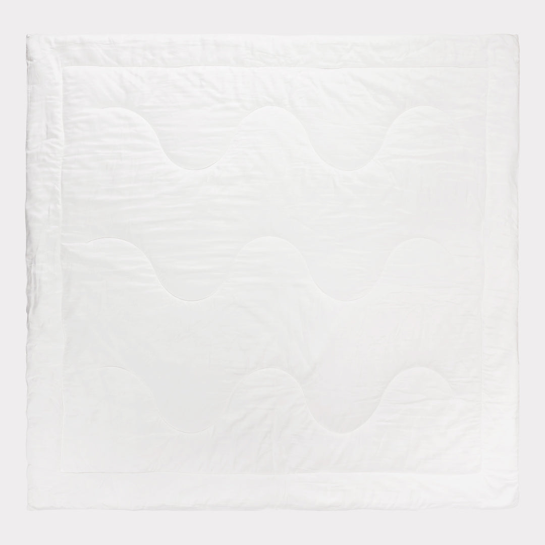 Bambuni dubbeltäcke i bambu i vitt