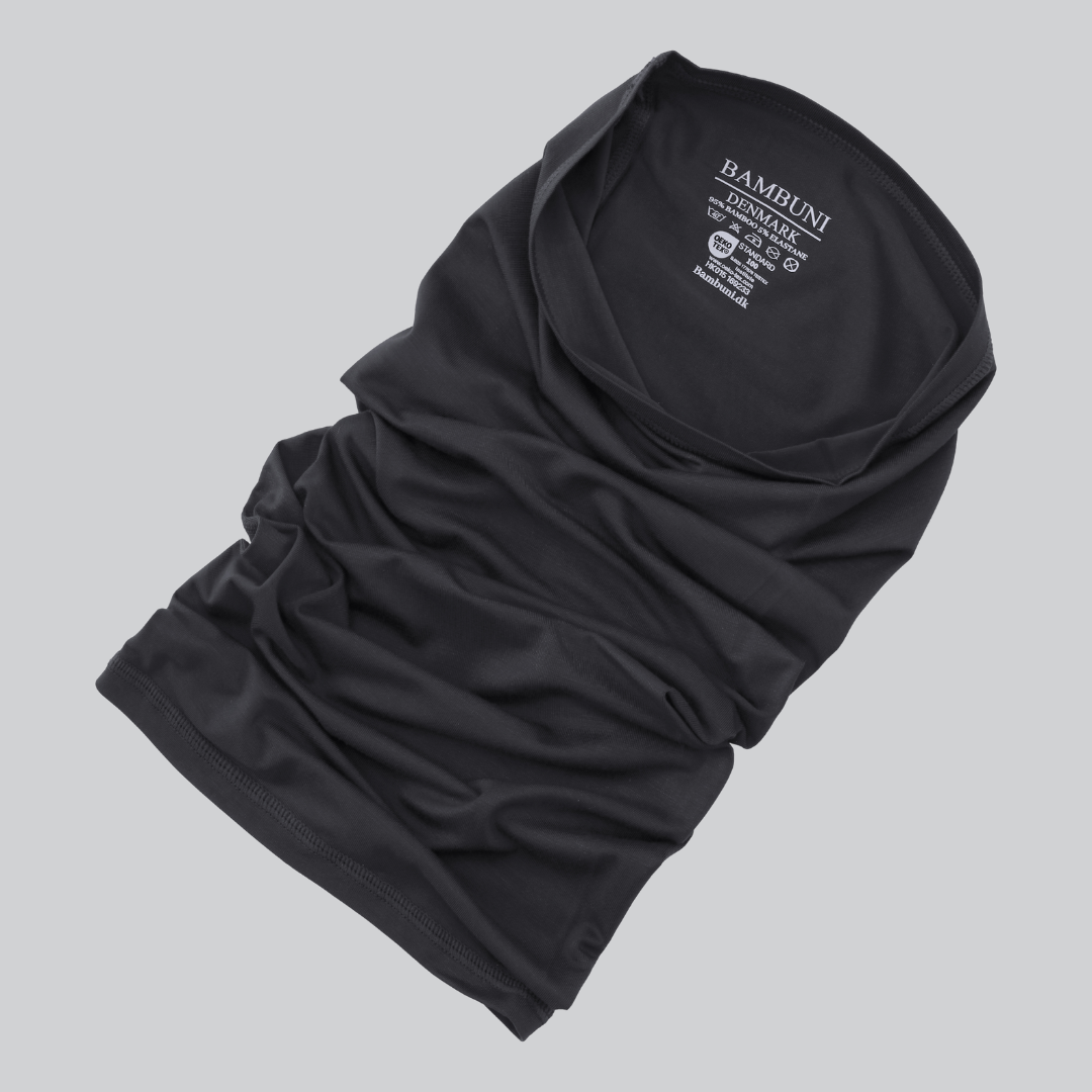 Svart halsvärmare i bambu