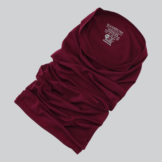 Bambu halsvärmare i vinröd