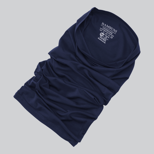 Blått bambuhalsvärmare