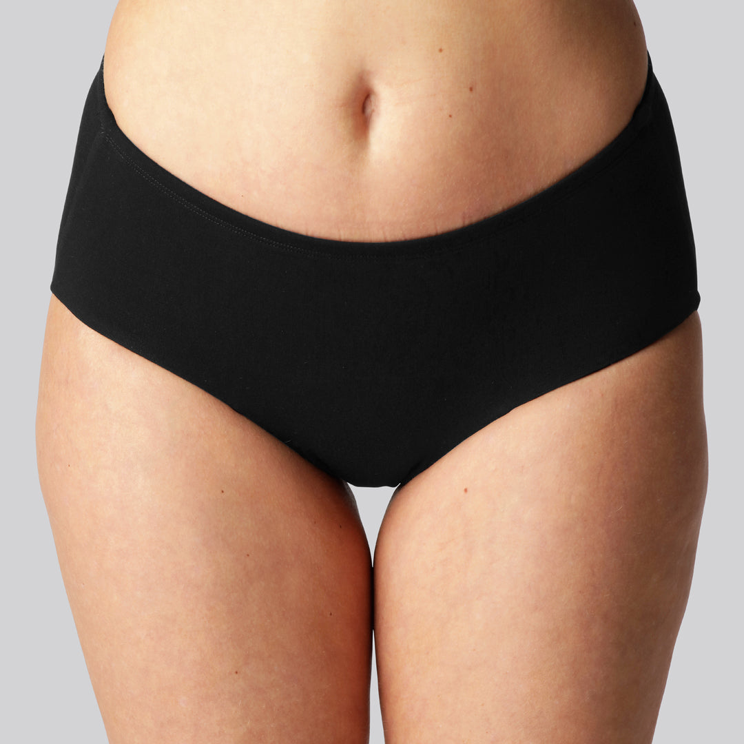 Bambuni inkontinenstrosor i bambu för kvinnor i svart