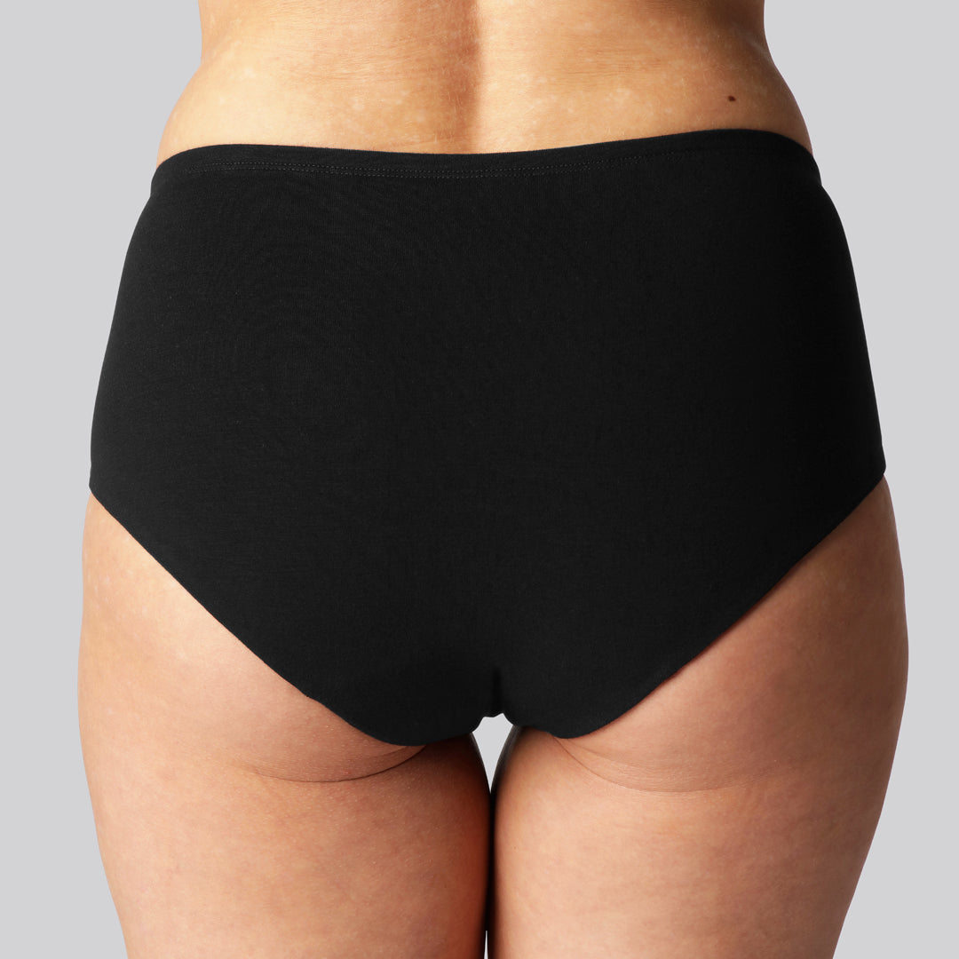 Bambuni inkontinenstrosor i bambu för kvinnor i svart