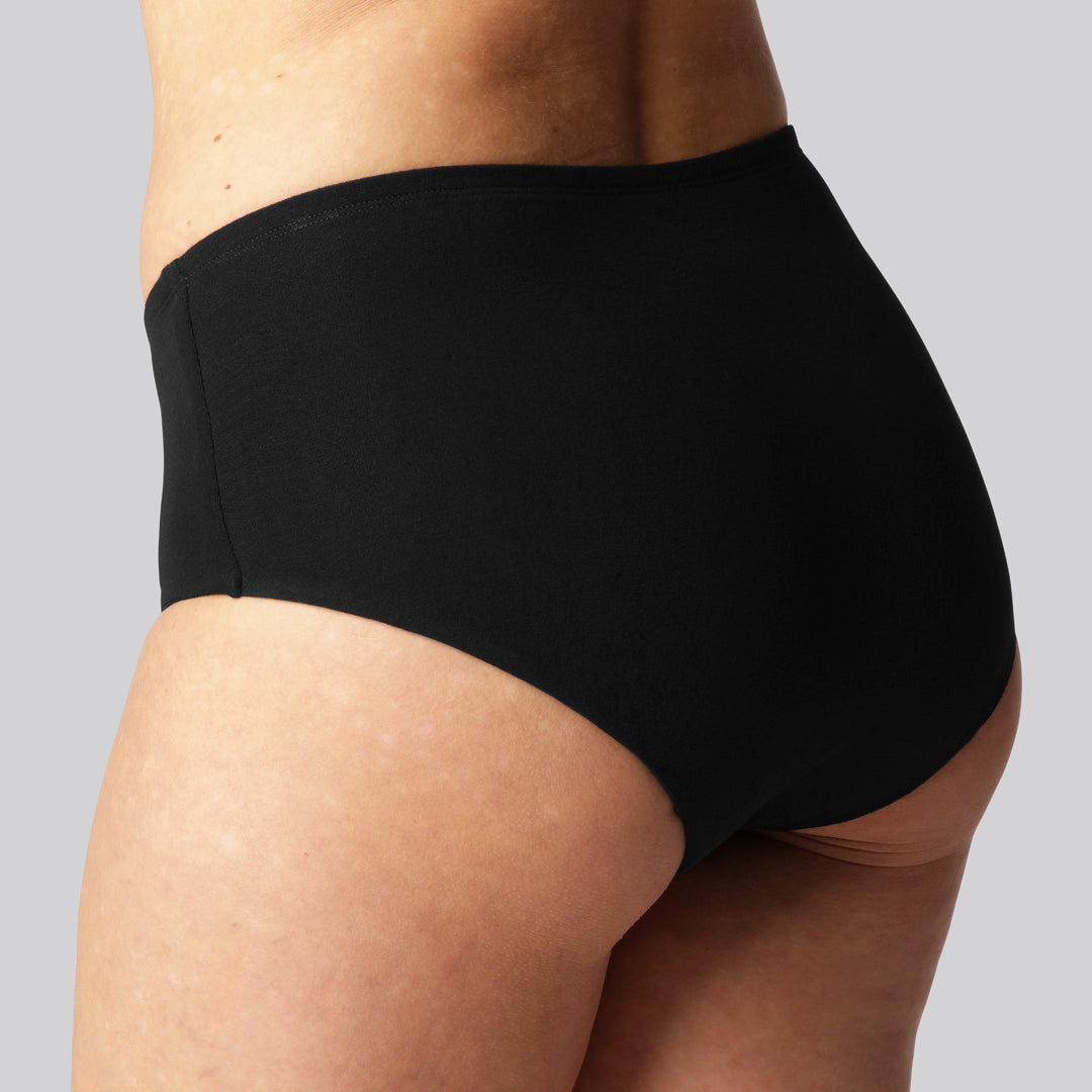 Bambuni inkontinenstrosor i bambu för kvinnor i svart