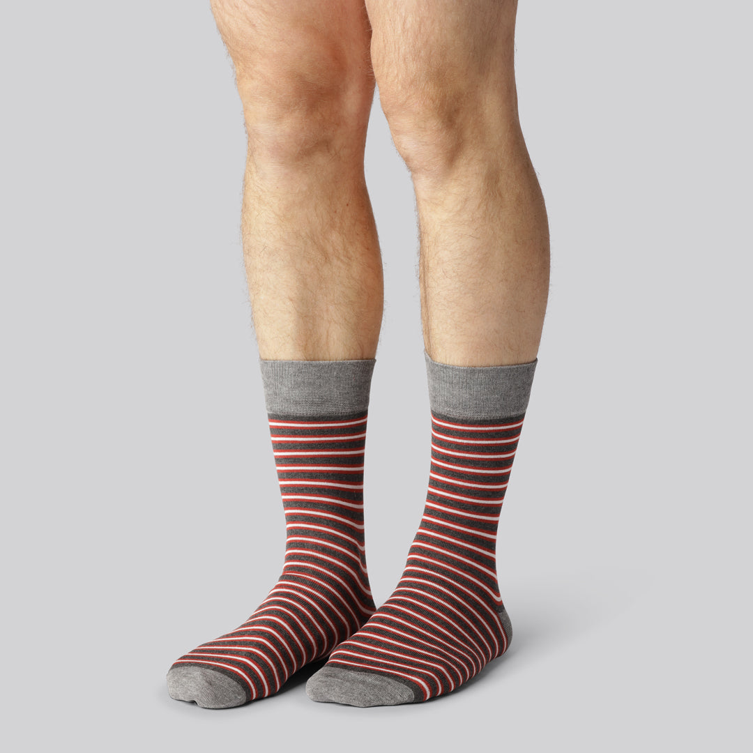 Bambuni 7-pack randiga strumpor för män