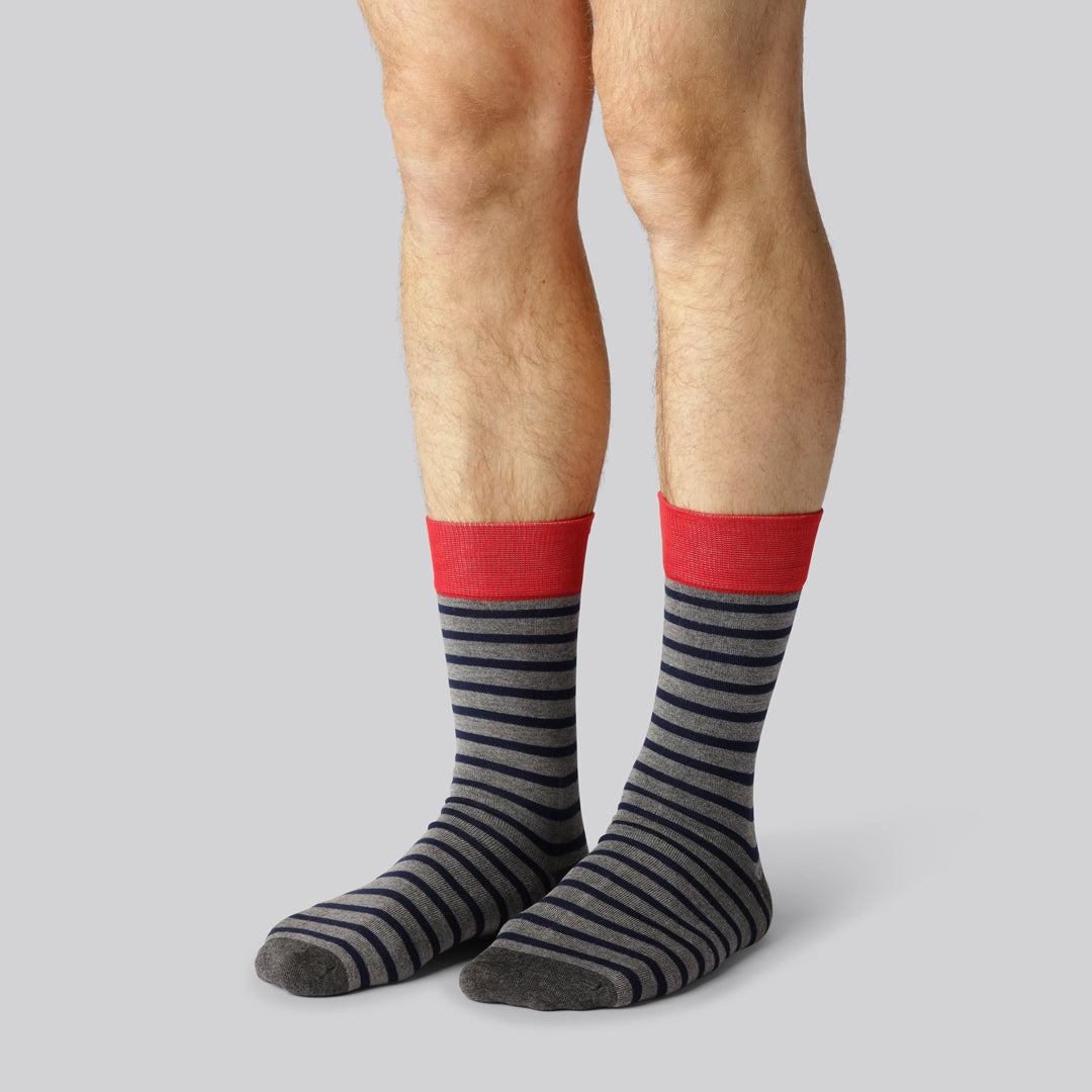 Bambuni 7-pack randiga strumpor för män