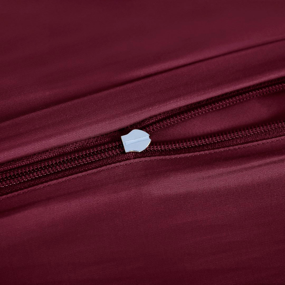 Bambusängkläder i vinrött