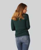 Grönt polotröja i bambu för kvinnor