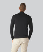 Marinblå polotröja i bambu för män