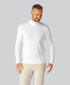 Vit polotröja i bambu för män