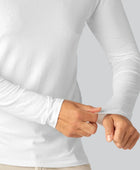 Vit polotröja i bambu för män