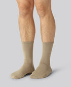 Beige bambusockor utan resår för män