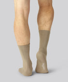 Beige bambusockor utan resår för män