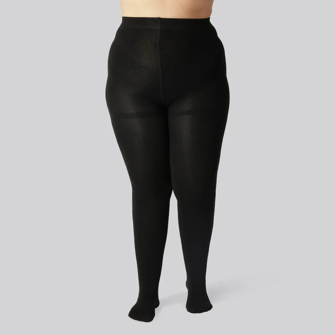 Svarta bambustrumpor med innerfoder för kvinnor