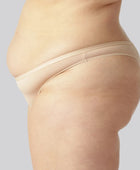 Beige bambu-stringtrosor