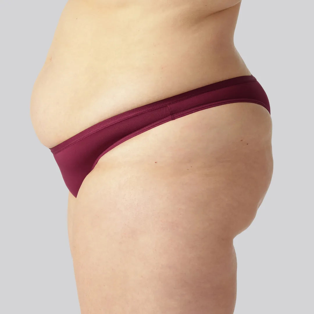 Bambu-stringtrosor i vinrött