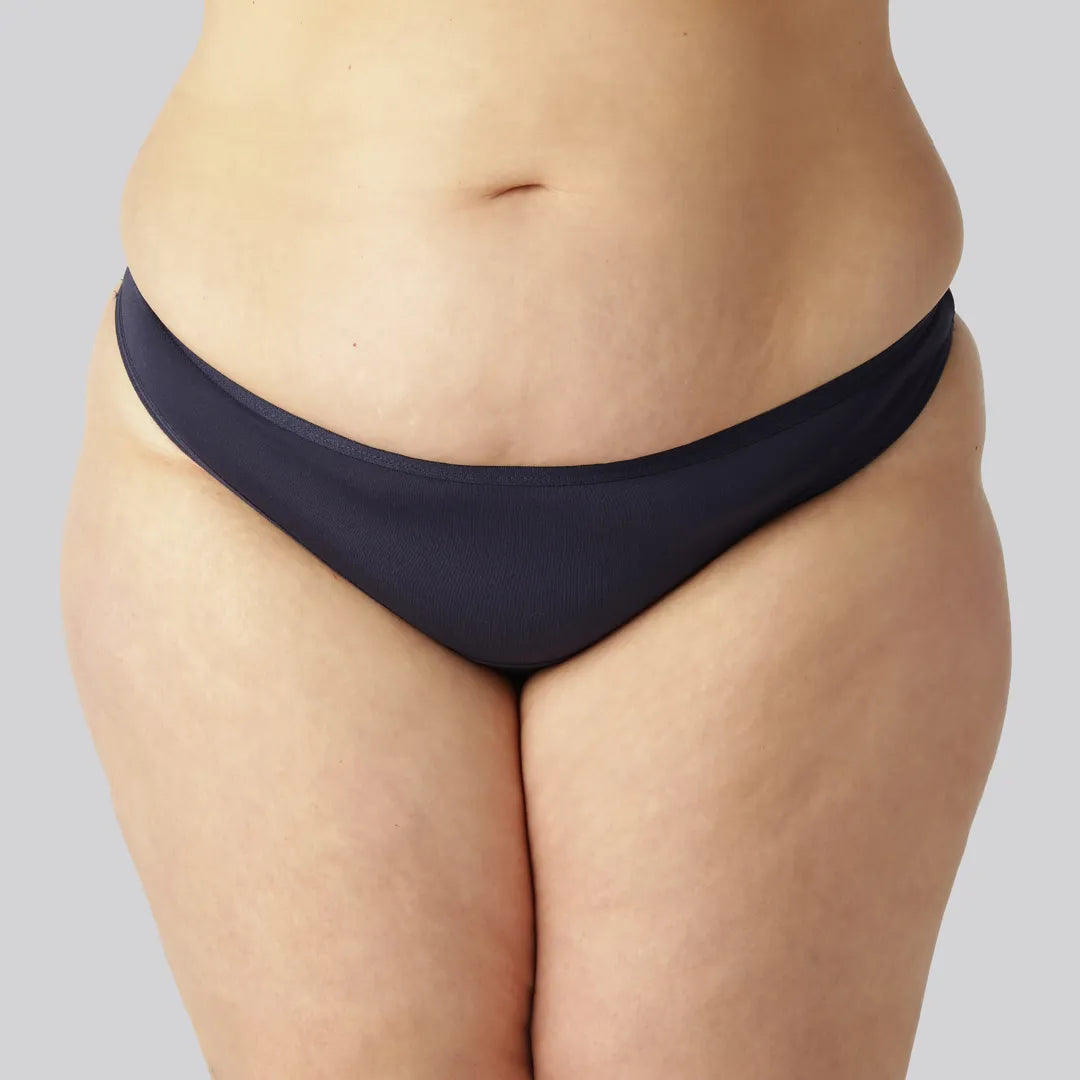 Marinblå bambu-thong