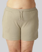 Beige bambushorts för vardagsbruk för kvinnor