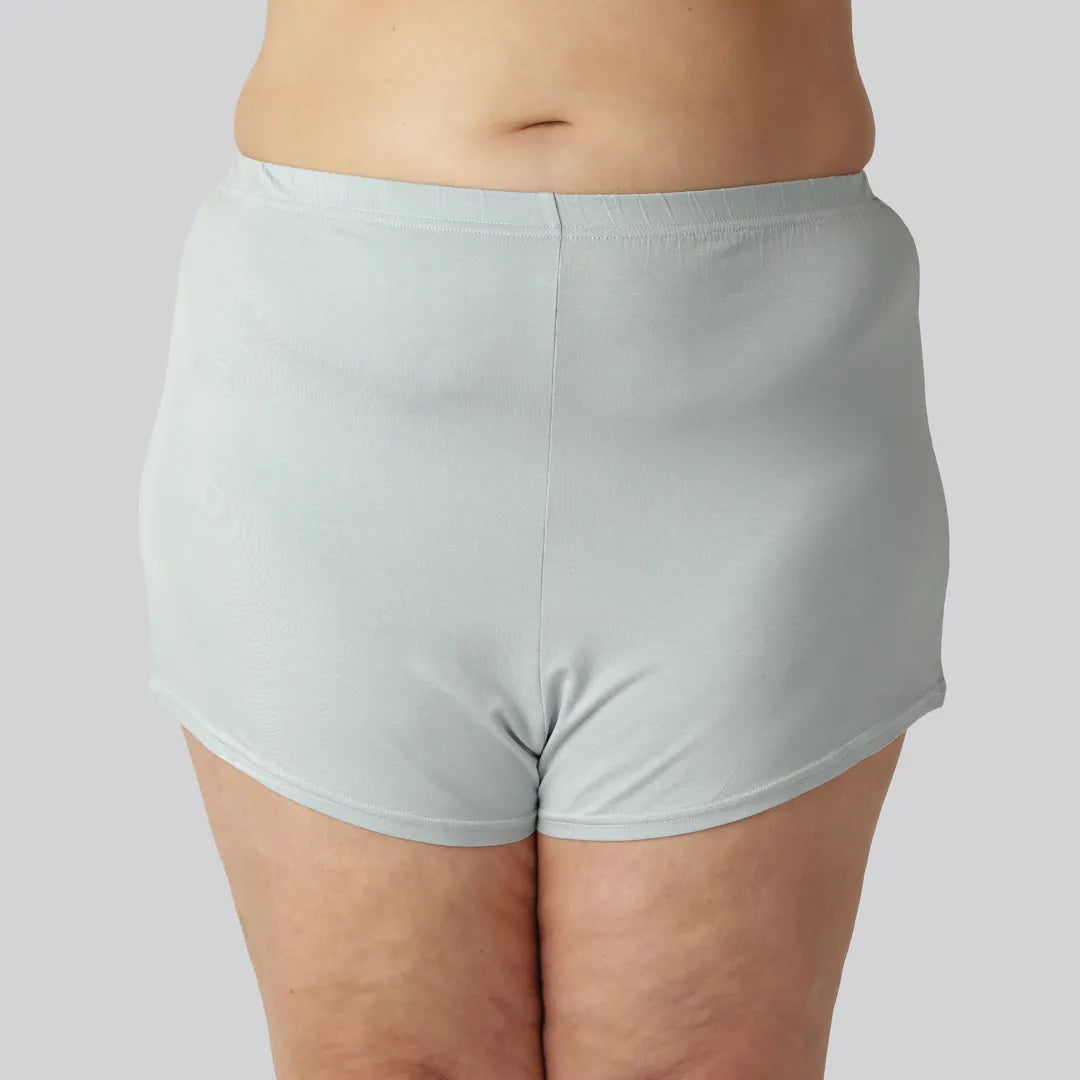 Nattshorts i ljusblått för kvinnor i bambu