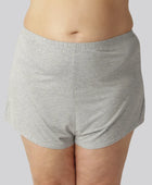 Nattshorts i ljusgrått bambu för kvinnor