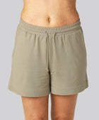 Beige bambushorts för vardagsbruk för kvinnor